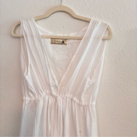 Seaspice Peruvian Cotton Lovely White Beach Cover Up Dress XL - Picture 2 of 4